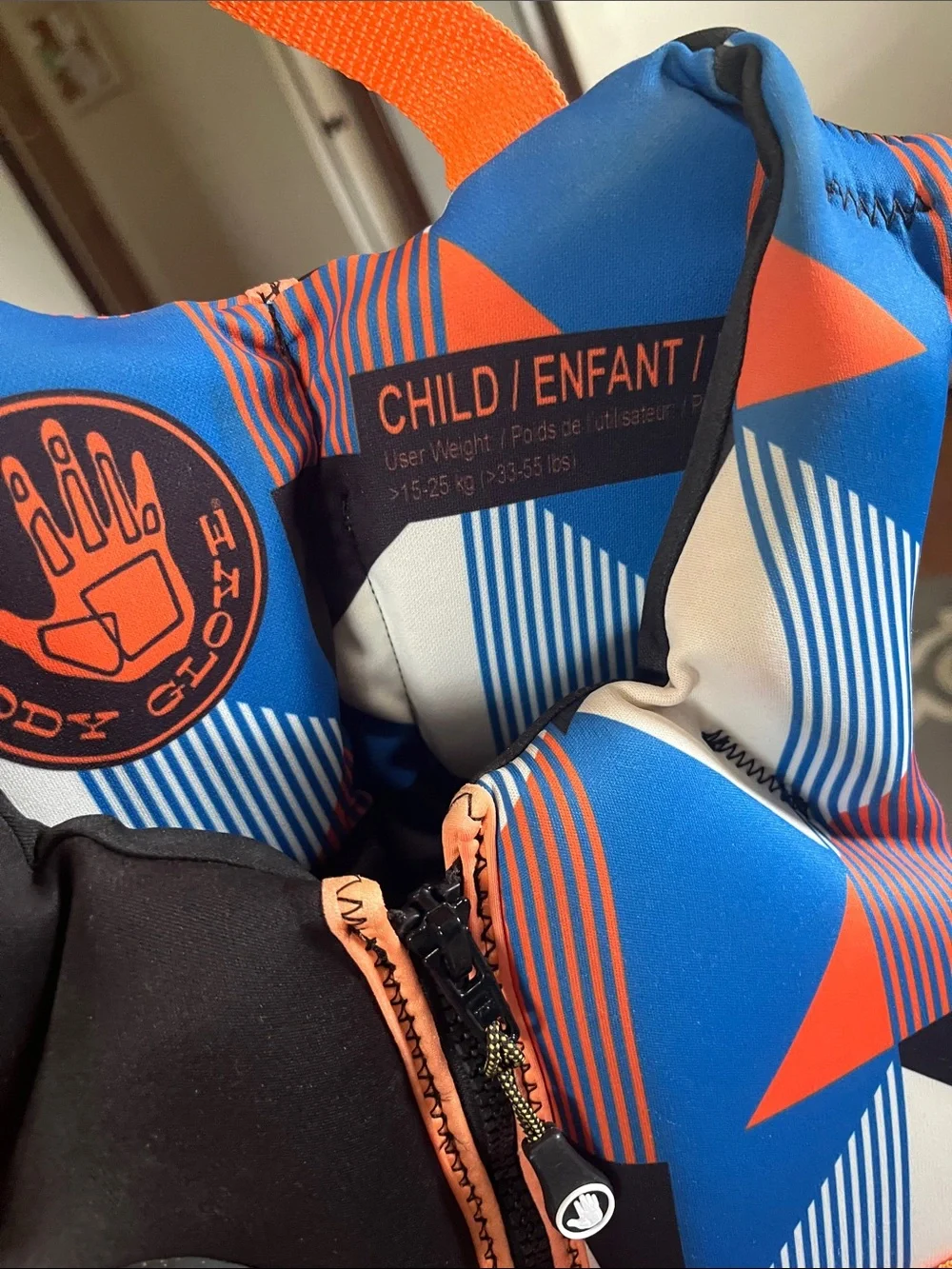 Body Glove Orange and Blue Kids Swim Bib Life Jacket